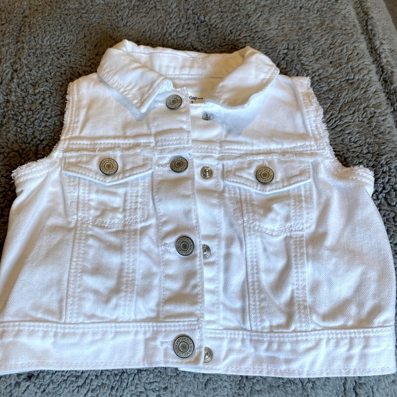 GAP Other - Baby gap White denim vest